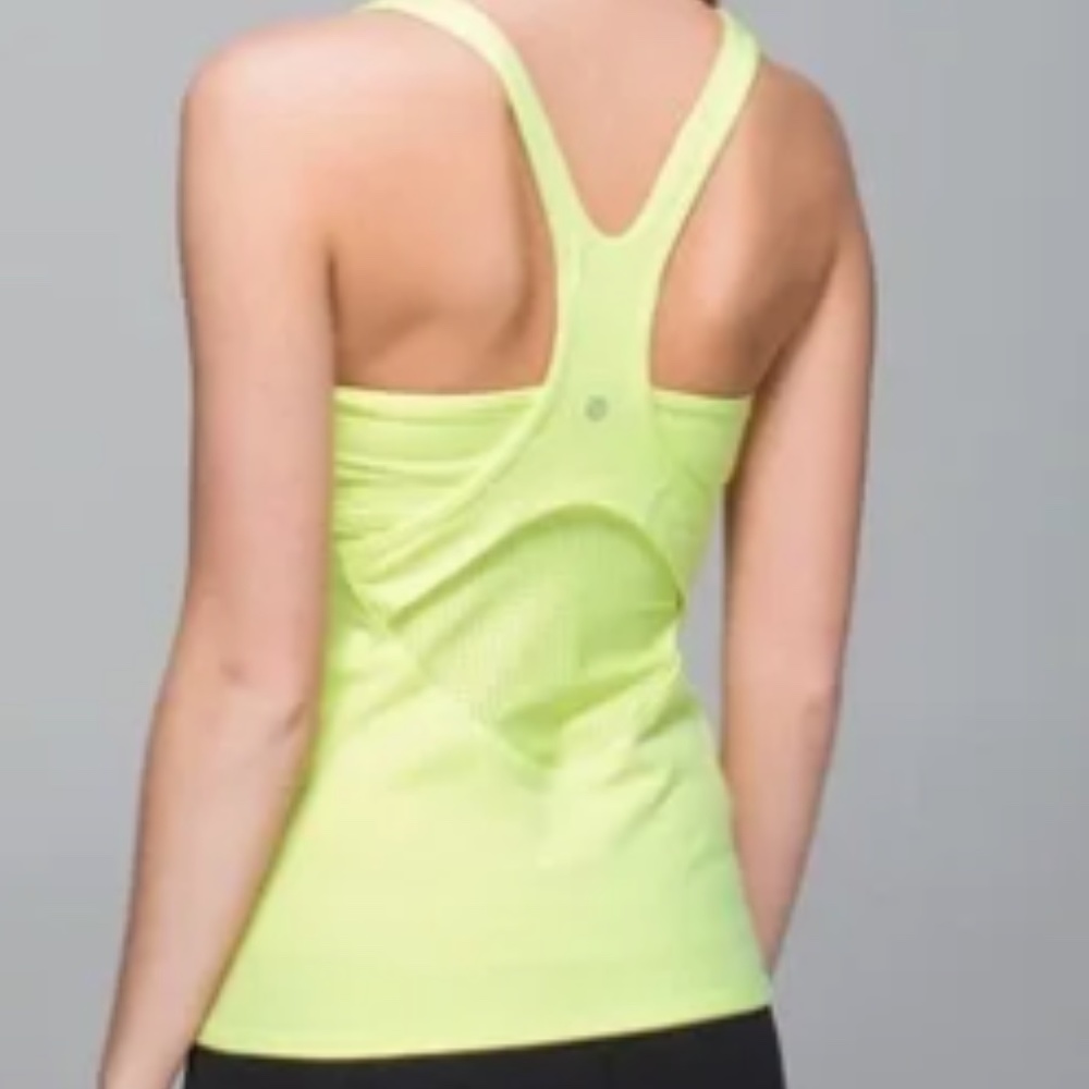 Lululemon Racerback Neon Green Athletic top Size 8